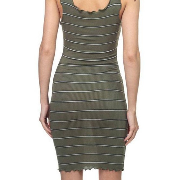 Comfortable Stripe Bodycon Ribbed Dress - Picture 3 of 5